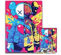 JigsawPuzzle 1000 Pieces for Adults Abstract Figure with Exposed Organs Wooden Jigsaw Puzzles for Travel Lovers Couples Challenging Toy 1000 PCS(75x50cm)