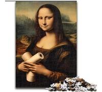 JigsawPuzzle 1000 Pieces for Adults Abstract Mona Lisa Made of cardboard, for Ages 14+ size 38x26CM Family Fun Craft, Perfect for Birthdays, Holidays