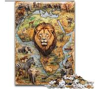 JigsawPuzzle 1000 Pieces for Adults African Animal World Jigsaw Made of Wood Challenging Brain Teaser for Teenagers, Family Fun, DIY Home Decor Gift size 50X75CM