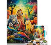 JigsawPuzzle 1000 Pieces for Adults African Animals,Decompressing Intellectual Educational Toy Is Ideal As Gifts for The Whole Family 38x26cm
