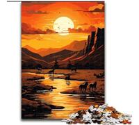 JigsawPuzzle 1000 Pieces for Adults African Grasslands Puzzle Made of Wood,Birthday Gift Idea, Challenging Brain Teaser Game 1000pcs(50x75cm)