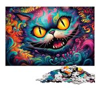JigsawPuzzle 1000 Pieces for Adults Alice Cat Impossible Jigsaw Puzzles for Adults Birthday Gift Idea, Challenging Brain Teaser Game 26X38CM/10.23x14.96inch