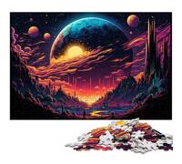 JigsawPuzzle 1000 Pieces for Adults Alien Planet Jigsaw Puzzles for Adults Adult Game Gift Family Interactive Game Brain Challenge Gift 50x75CM/19.68x29.52inch