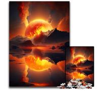 JigsawPuzzle 1000 Pieces for Adults Alien Planet Landscape Jigsaw Puzzles for Adults Adult Game Gift Family Interactive Game Brain Challenge Gift 26X38CM/10.23x14.96inch