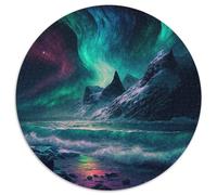 JigsawPuzzle 1000 Pieces for Adults Alien Planet Landscape Round Cardboard Puzzles for Family Fun Perfect for Holidays,Interactive Game Nights (Size 67.5x67.5cm)
