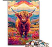 JigsawPuzzle 1000 Pieces for Adults Alpine Yak Jigsaw Made of cardboard,for Teenagers & Family Fun - DIY Brain Teaser Game Gift 1000pcs(26x38cm)