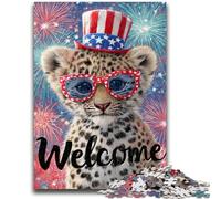 JigsawPuzzle 1000 Pieces for Adults American Leopard Learning Educational Toy for Is Ideal As A Gift for The Whole Family 26x38cm
