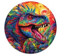JigsawPuzzle 1000 Pieces for Adults Ancient Dinosaurs Round Cardboard Jigsaw Puzzles Perfect Christmas & New Year Gift, (67.5x67.5cm)