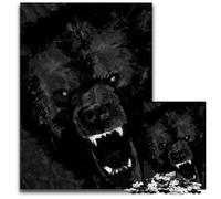JigsawPuzzle 1000 Pieces for Adults Angry Bear Portrait Paper Puzzles for Birthdays Holidays Best for Christmas 1000 PCS(38x26cm)
