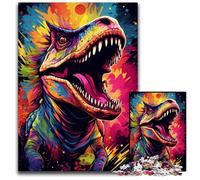 JigsawPuzzle 1000 Pieces for Adults Angry Dinosaur Impossible Jigsaw Puzzles for Adults Perfect for Halloween, Christmas, Birthday Gift 50x75CM/19.68x29.52inch