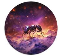 JigsawPuzzle 1000 Pieces for Adults Animal Ants Round Paper Puzzles Artwork Decor Intelligence Toy for Family Indoor Games (67.5x67.5cm)