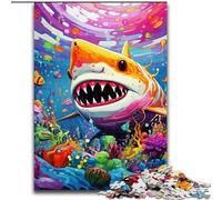 JigsawPuzzle 1000 Pieces for Adults Animal Art Shark Challenging Puzzles size 50x75cm for Teenagers, Family Game Night, Brain-Challenging Gift Idea