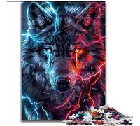 JigsawPuzzle 1000 Pieces for Adults Animal Art Wolf cardboard Jigsaw Puzzles for Adults size 38x26cm Family Game Night Fun, DIY Decorative Artwork