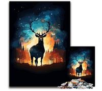 JigsawPuzzle 1000 Pieces for Adults Animal Nature Deer Cosmos Impossible Jigsaw Puzzles for Adults Brain Teaser Game Interactive Family Game Suitable for Ages 1000 PCS(75x50cm)