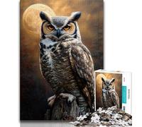 JigsawPuzzle 1000 Pieces for Adults Animal Owl,Help The Brain Exercise Addictive Toys to Cultivate Patience Wall Decoration 38x26cm