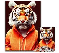 JigsawPuzzle 1000 Pieces for Adults Animal Portrait Tiger Wooden Jigsaw Puzzles Home Decor Brain Teaser Game for Teenagers & Family Interaction 1000 PCS(75x50cm)