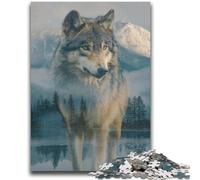 JigsawPuzzle 1000 Pieces for Adults Animal Wolf Art Help The Brain Exercise Addictive Toys to Cultivate Patience Suitable for Couples 50x75cm