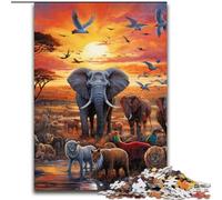 JigsawPuzzle 1000 Pieces for Adults Animal World Wooden Puzzles size50x75cm Brain Teaser Game for Teenagers, Perfect