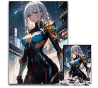 JigsawPuzzle 1000 Pieces for Adults Anime Cyberpunk Girl Impossible Jigsaw Puzzles for Adults Brain Challenge for Teenagers & Home Decor 1000 PCS(38x26cm)