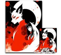 JigsawPuzzle 1000 Pieces for Adults Anime Fox Girl Impossible Jigsaw Puzzles for Adults Brain Challenge for Teenagers & Home Decor 1000 PCS(75x50cm)