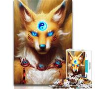 JigsawPuzzle 1000 Pieces for Adults Anime Fox God,Help The Brain Exercise Addictive Toys to Cultivate Patience Perfect Decoration 38x26cm