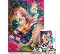 JigsawPuzzle 1000 Pieces for Adults Anime Girl,Help The Brain Exercise Addictive Toys to Cultivate Patience Perfect Decoration 38x26cm