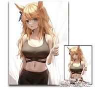 JigsawPuzzle 1000 Pieces for Adults Anime Girl Kawaii Impossible Jigsaw Puzzles for Adults Brain Teaser Game Interactive Family Game Suitable for Ages 1000 PCS(75x50cm)