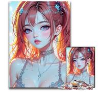 JigsawPuzzle 1000 Pieces for Adults Anime Girl with Pink Eyes Paper Jigsaw Puzzles for Adults DIY Home Decor Gift Brain Teaser Game 1000 PCS(38x26cm)