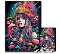 JigsawPuzzle 1000 Pieces for Adults Anime Mushroom Girl Paper Jigsaw Puzzles Home Decor Brain Teaser Game for Teenagers & Family Interaction 1000 PCS(38x26cm)