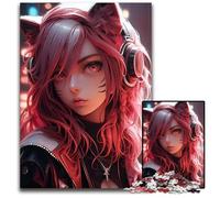 JigsawPuzzle 1000 Pieces for Adults Anime Oni Girl Wooden Jigsaw Puzzles Home Decor Brain Teaser Game for Teenagers & Family Interaction 1000 PCS(75x50cm)