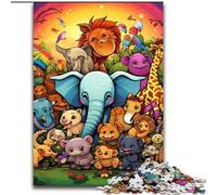JigsawPuzzle 1000 Pieces for Adults Art Animal World Made of Wood, for Teenagers Age Group 14+, Home Decor 50x75cm for Teenager & Family Fun