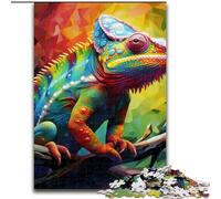 JigsawPuzzle 1000 Pieces for Adults Art Chameleon 1000Pc Adults Jigsaw Puzzle for Teenagers, Family Interactive Game, Challenge Gift size 50x75cm