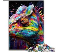 JigsawPuzzle 1000 Pieces for Adults Art Chameleon Puzzle Brain Teaser Game for Teenagers, for Family Game Night (size : 50x75cm)