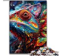 JigsawPuzzle 1000 Pieces for Adults Art Chameleon Puzzle Challenging Brain Teaser, Family Activity, Home Decor, (size : 50x75cm)