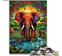 JigsawPuzzle 1000 Pieces for Adults Art Elephant cardboard Jigsaw Puzzles for Adults size 38x26cm Family Game Night Fun, DIY Decorative Artwork