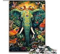 JigsawPuzzle 1000 Pieces for Adults Art Elephant cardboard Jigsaw Puzzles for Adults size 38x26cm Family Game Night Fun, DIY Decorative Artwork