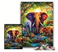 JigsawPuzzle 1000 Pieces for Adults Art Elephant Jigsaw Puzzles for Adults Size 50x75cm Brain Challenge Gift, Educational Activity for Teenagers