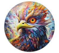 JigsawPuzzle 1000 Pieces for Adults Art Fantasy Eagle Round Paper Puzzles Family Interactive Game,Craft Gift with Colorful Artwork (67.5x67.5cm)
