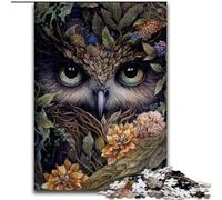 JigsawPuzzle 1000 Pieces for Adults Art Owl Face 1000Pc Adults Jigsaw Puzzle for Teenagers, Family Interactive Game, Challenge Gift size 38x26cm