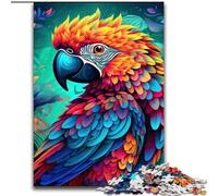 JigsawPuzzle 1000 Pieces for Adults Art Parrot Made of Wood, Making It A Great Gift for Family Fun 50x75cm An for Christmas Or Birthdays