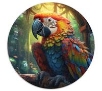 JigsawPuzzle 1000 Pieces for Adults Art Parrot Round Puzzles Brain Teaser Game for Teenagers,Perfect (Size 67.5x67.5cm)