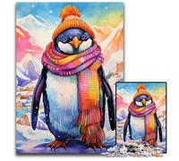 JigsawPuzzle 1000 Pieces for Adults Art Penguin Jigsaw Puzzles for Adults Adult Game Gift Family Interactive Game Brain Challenge Gift 26X38CM/10.23x14.96inch