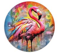 JigsawPuzzle 1000 Pieces for Adults Art Psychedelic Flamingo Cardboard Puzzles Home Activity for Holidays,Birthdays,and Family Game Nights (67.5x67.5cm)