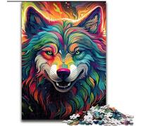 JigsawPuzzle 1000 Pieces for Adults Art Wolf cardboard Jigsaw size : 38x26cm Home Activity for Holidays, Birthdays, And Family Game Nights