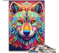 JigsawPuzzle 1000 Pieces for Adults Art Wolf cardboard Jigsaw size : 38x26cm Home Activity for Holidays, Birthdays, And Family Game Nights