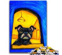 JigsawPuzzle 1000 Pieces for Adults Artistic French Bulldog Learning Educational Toy for Is Ideal As A Gift for The Whole Family 50x75cm