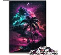 JigsawPuzzle 1000 Pieces for Adults AstroIsland with Tropical Clouds Jigsaw Puzzles Made of cardboard,Erfect for Home Decor, Birthdays, Holidays, And Gifts 1000pcs(26x38cm)