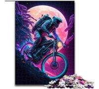 JigsawPuzzle 1000 Pieces for Adults Astronaut Bike Impossible Jigsaw Puzzles for Adults size 26x38cm for Home Decor, Brain Training