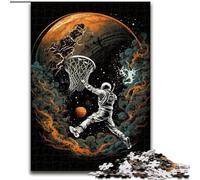 JigsawPuzzle 1000 Pieces for Adults Astronaut Football Impossible Jigsaw Puzzles for Adults size 26x38cm for Home Decor, Brain Training