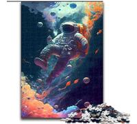 JigsawPuzzle 1000 Pieces for Adults Astronaut In Space, Game Toys Every Piece Is Unique - Challenging Family Fun Game for for Age 14 (Size 26x38cm)